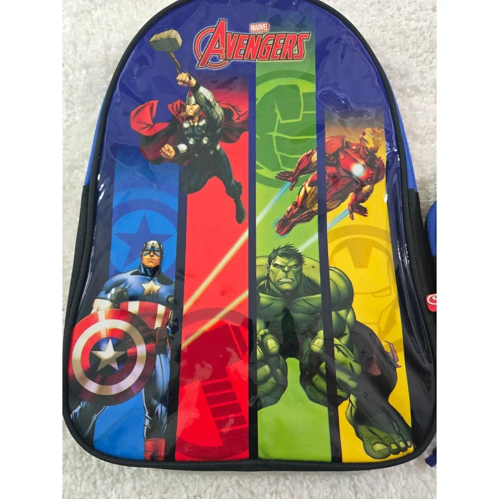 Marvel Avengers Backpack and Lunch Bag Set Blue Captain America Iron Man Hulk